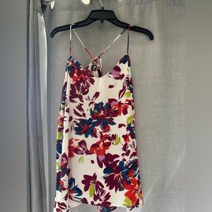 Halogen top, camisole. Multicolored in size large. Adjustable straps.